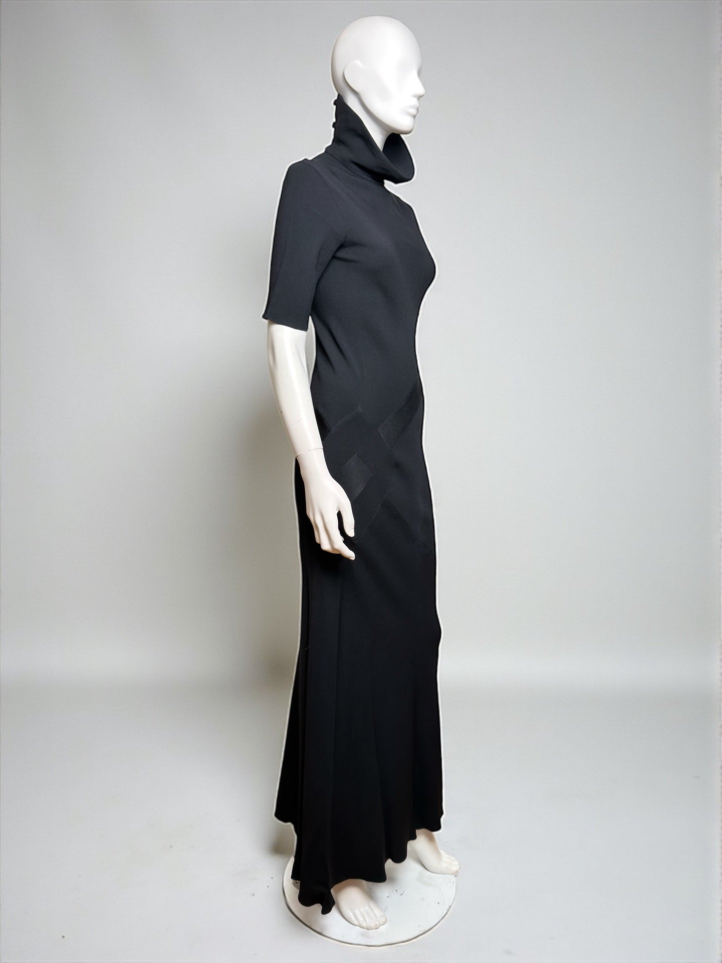 John Galliano F/W 1989 "Nancy Cunard" Documented High Neck Bias-Cut Evening Gown