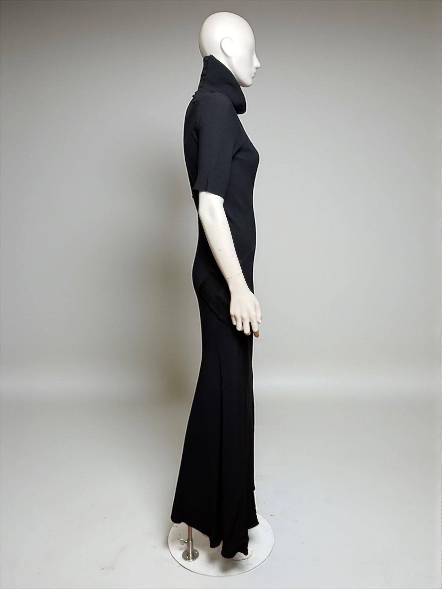 John Galliano F/W 1989 "Nancy Cunard" Documented High Neck Bias-Cut Evening Gown