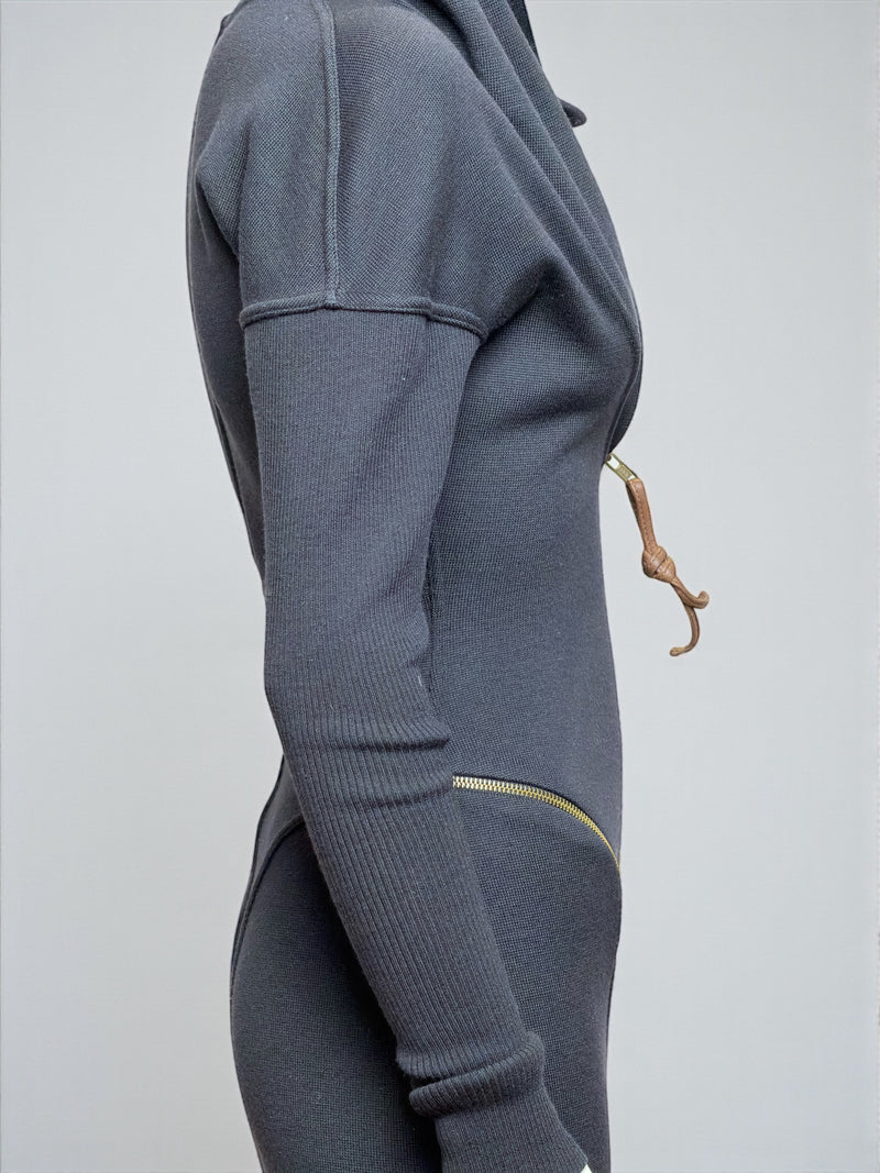 F/W 1986 Azzedine Alaia zipper mechanism close-up