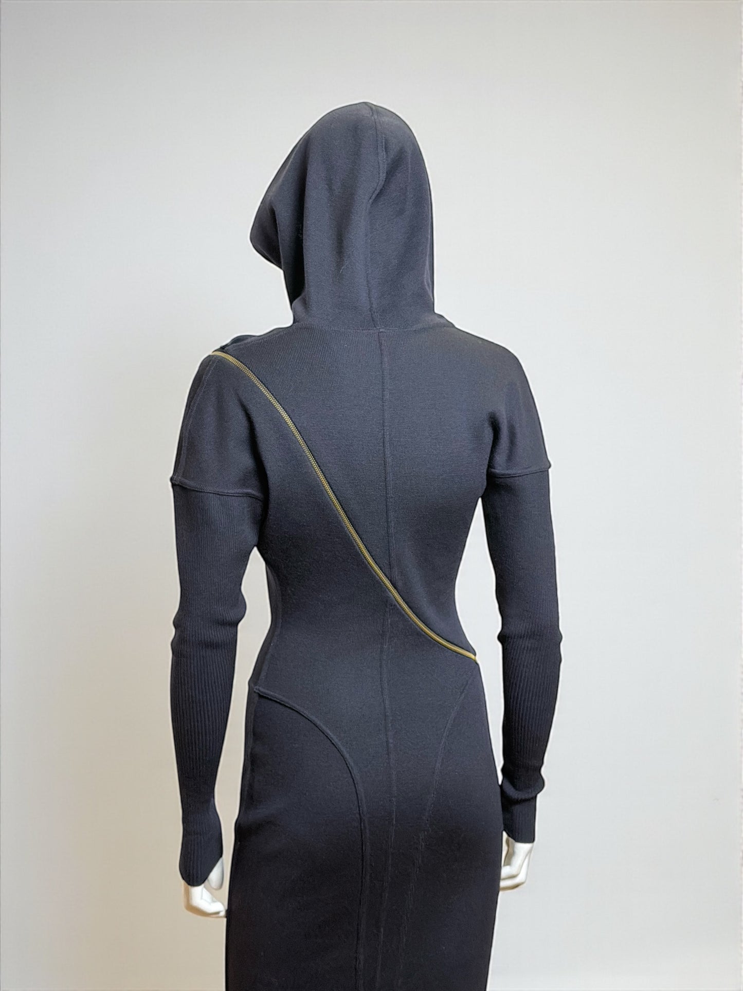 Alaia F/W 1986 Iconic Zipper Wool Dress