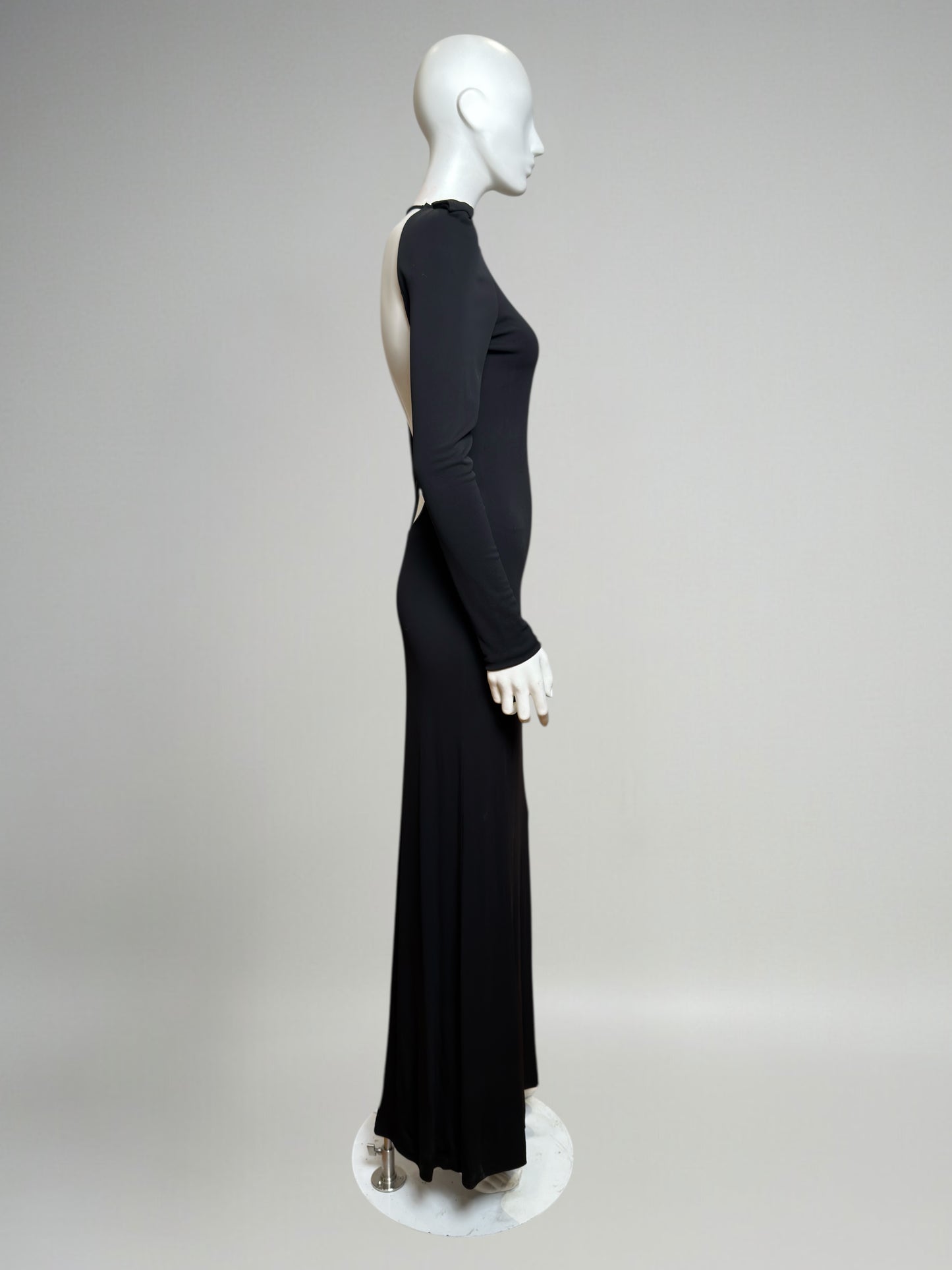 Gucci by Tom Ford F/W 1996 Iconic Backless Black Evening Dress