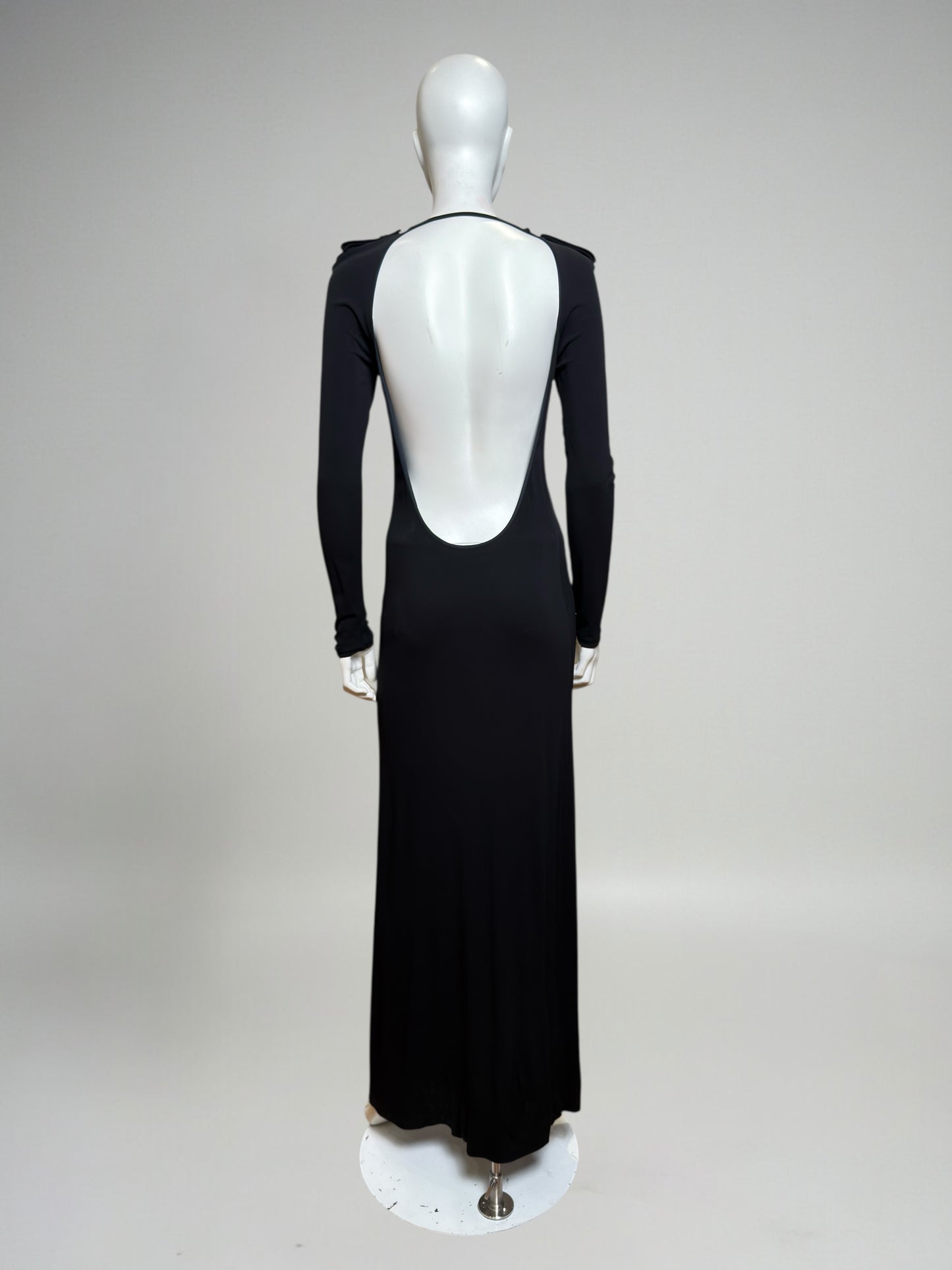 Gucci by Tom Ford F/W 1996 Iconic Backless Black Evening Dress