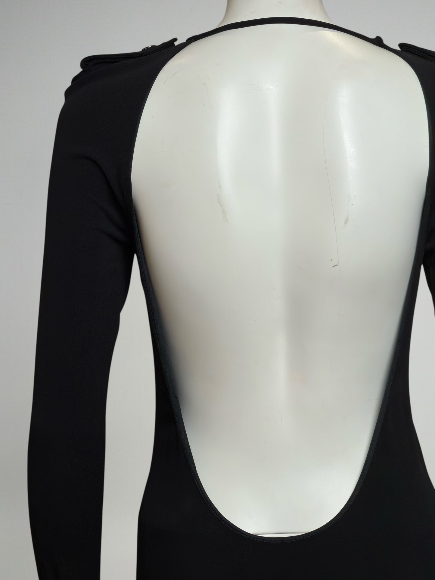 Gucci by Tom Ford F/W 1996 Iconic Backless Black Evening Dress