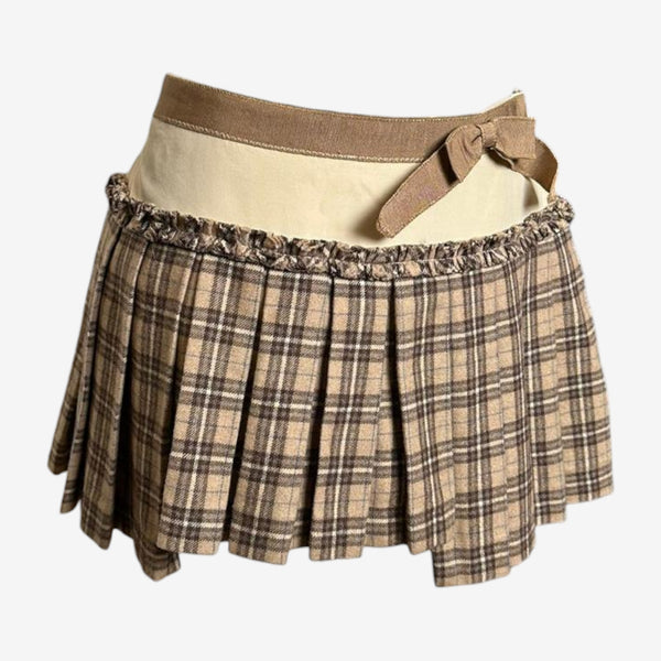 D&G F/W 2008 Tartan Pleated Mini Skirt