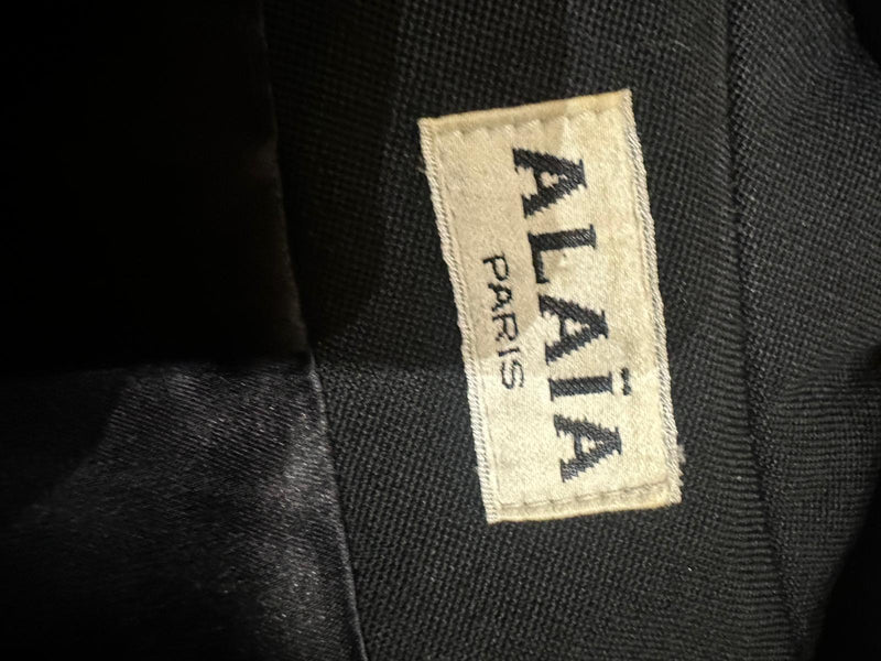 Alaïa S/S 1988 Black Cropped Notch-Lapel Blazer