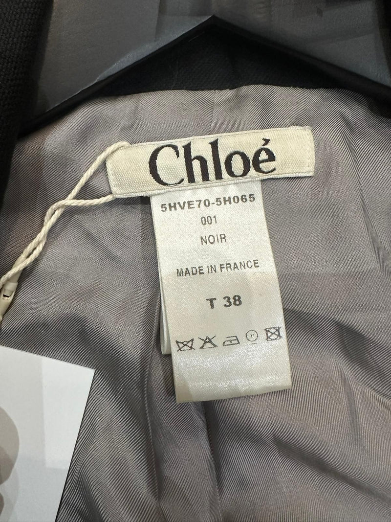 Chloé F/W 2005 sequined jacket with open-front silhouette and decorative lapel trim