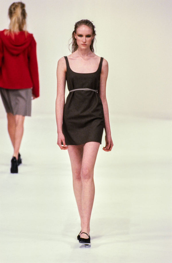 Miu Miu F/W 1997 Grey Strapped Midi Dress