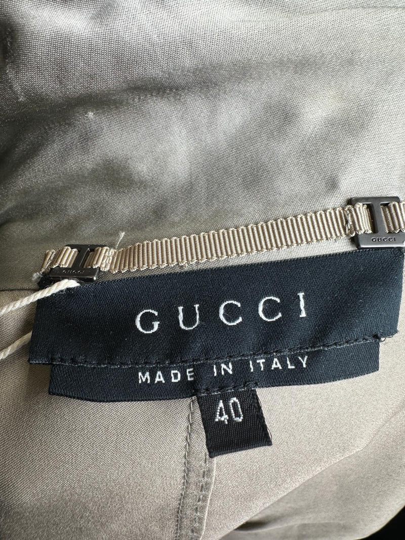 Tom Ford Gucci jacket interior, branded label and lined construction detail