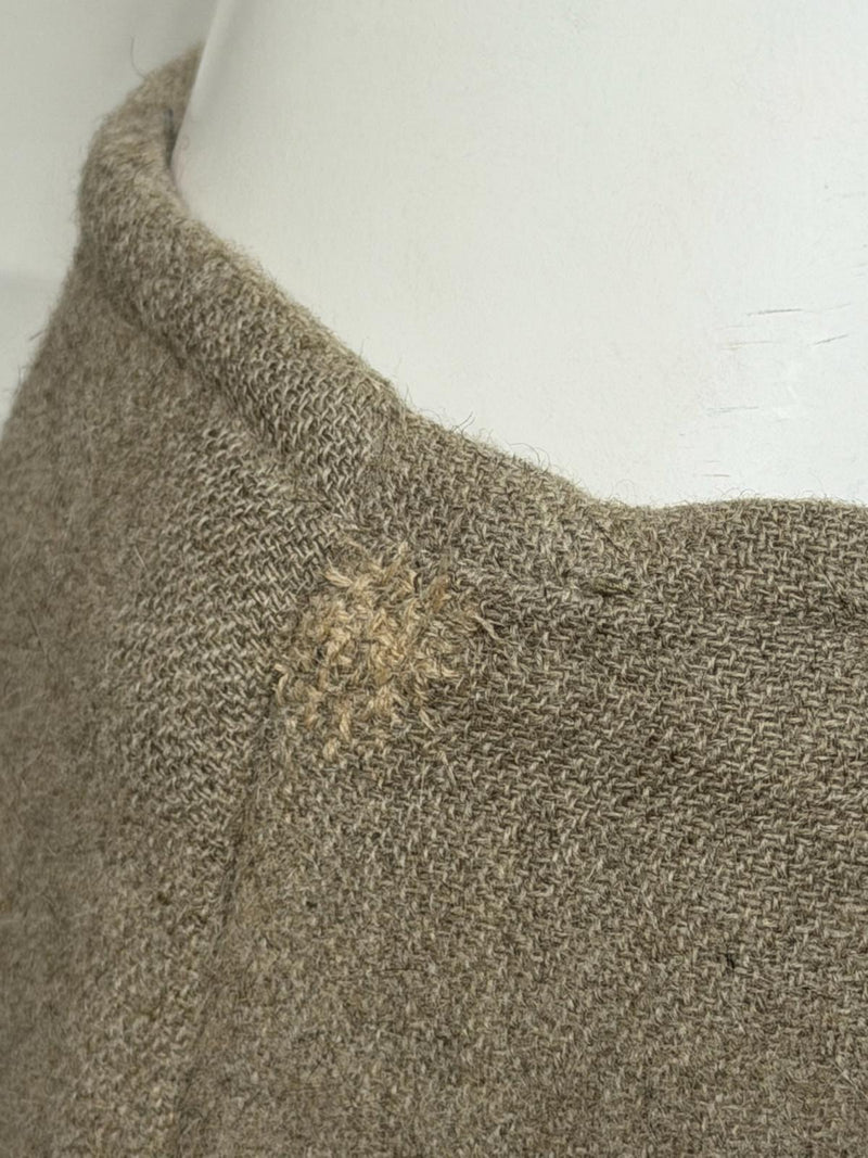 Hermès by Martin Margiela F/W 2000 Taupe Alpaca Wrap Midi Skirt