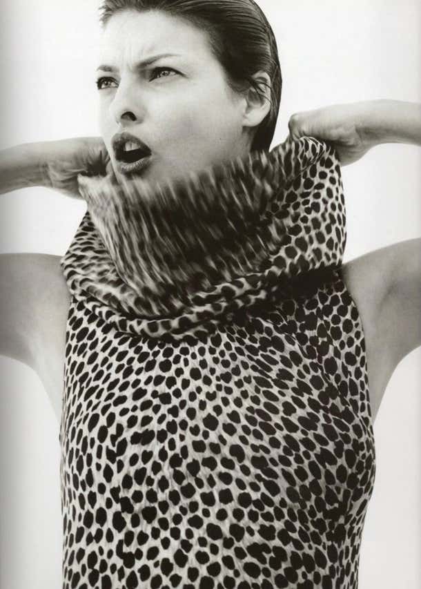 Leopard print hooded dress by Dolce & Gabbana, floor-length stretch jersey