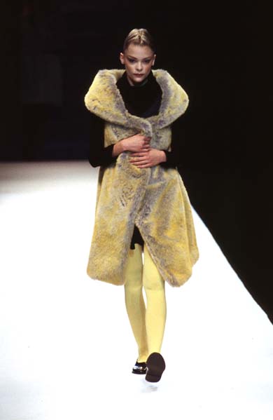 Yohji Yamamoto Fall 1996 Faux Fur Coat
