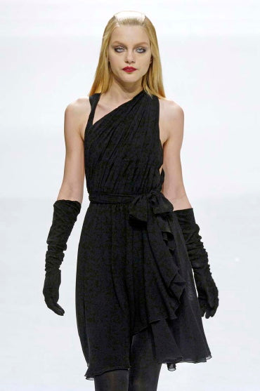 Valentino F/W 2006 Red Silk Jersey Asymmetric Gown