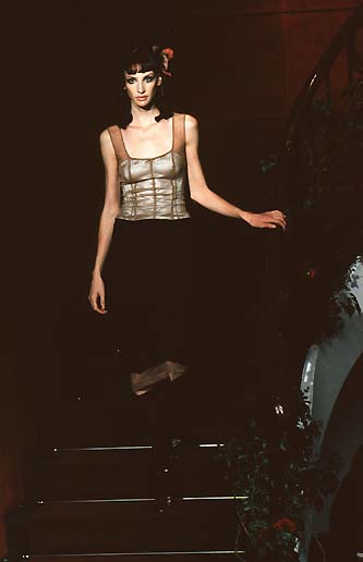 Dolce & Gabbana S/S 1998 Black Sheer Mesh Midi Skirt